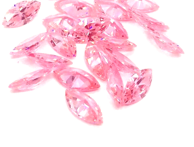 6x3mm Circón Rosa Francia Marquis-Nave (Un)