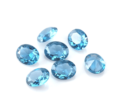 7x5mm Circón Agua Marina Oval (Un)