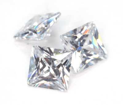 5x5mm Circón Blanco Cuadrado (Un)
