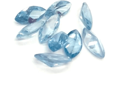 10x5mm Agua Marina Sintética Marquis-Nave (Un)