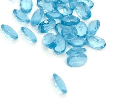 6x4mm Agua Marina Clara Glass Oval (Un)