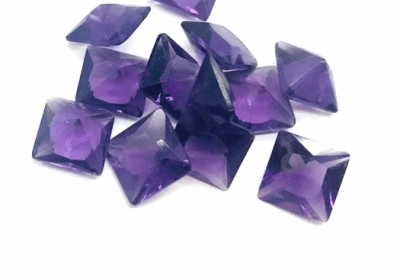 3.5x3.5mm Amatista Glass Cuadrado (Un)