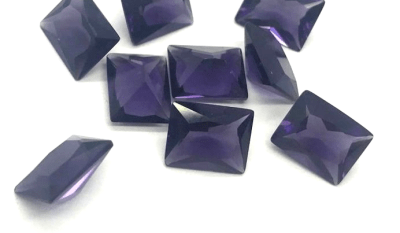 12x10mm Amatista Glass Rectangular (Un)1