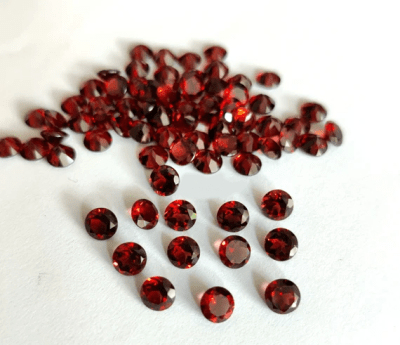 2.5mm Granate Oscuro Glass Redondo (Un)