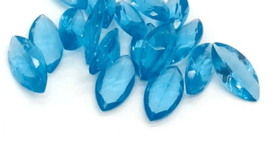 8x4mm Agua Marina Glass Marquis-Nave (Un)