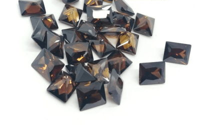 8x6mm Circón Topacio Fumé Rectangular (Un)1