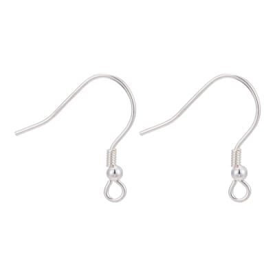 Gancho Aro Plata Colgante Esfera Redondo (Par)1