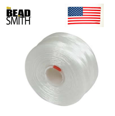 Hilo para Bisutería Nymo Blanco S-Lon by BeadSmith (Rollo 68 Mt)
