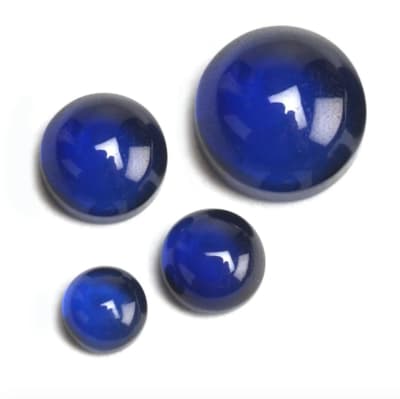 4mm Zafiro Azúl Sintético Coubuchón Redondo (Un)1