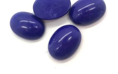 6x4mm Lapislázuli Reconstituído Coubuchón Oval (Un)