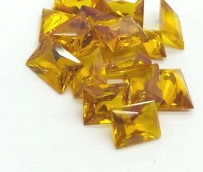 8x6mm Circón Topacio Dark Gold Rectangular (Un)