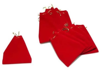 Bolsa Terciopelo Rojo (1 Paquete)
