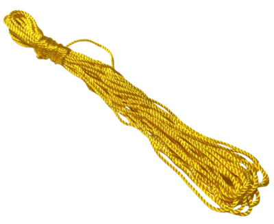 Hilo Macramé Trenzado Amarillo Intenso 2mm (Rollo)