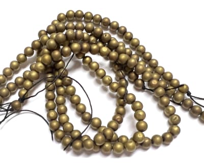 Agata Natural Dorada Opaca Lisa 6mm (Tira)1