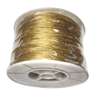 Hilo Nylon Metalizado Dorado 1mm (Rollo 200 Metros)