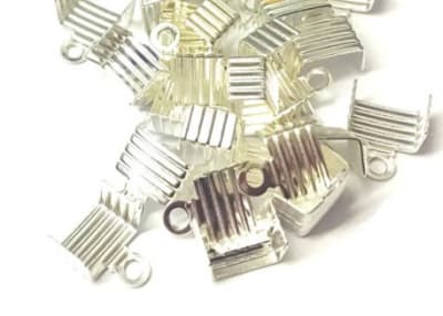 Terminal Plateado Cuadrado Corrugado 8x5mm (10 Pares)