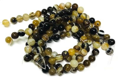 Agata Natural Café Lisa 10mm (Tira)1