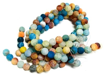 Agata Drucy Natural Opaca 10mm Redonda (Tira)