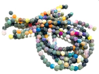 Agata Drucy Natural Opaca 8mm Redonda (Tira)1