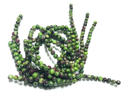 Agata Zoicite Natural Redonda 6mm (Tira)