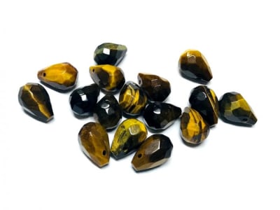 Ojo Tigre Natural Gota Facetada 11x10mm (Unidad)