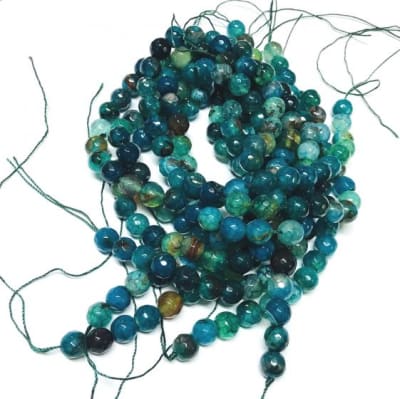 Agata Natural Mediterránea Verde 8mm Facetada Redonda (Tira)1