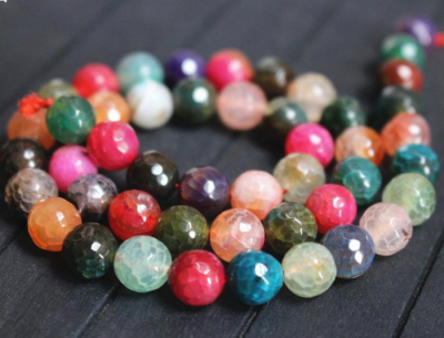 Agata Natural Mix Redonda 10mm Facetada (Tira)1