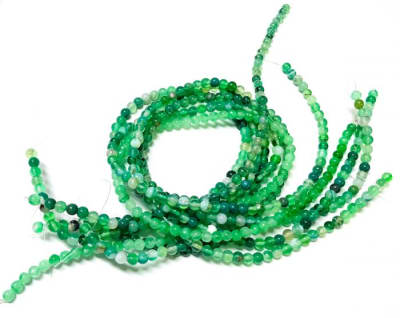 Agata Natural Peridot Redonda 6mm (Tira)