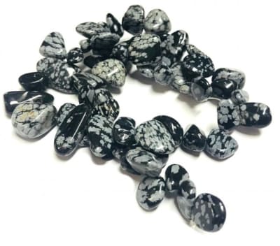 Obsidiana Nieve Dientes 20mm (Tira)