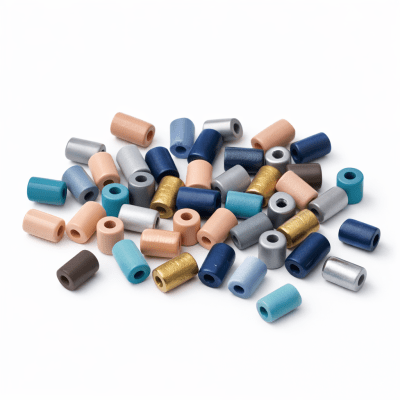 Cuentas de Madera Colores Mate Tubo 6x10mm (Pack)1