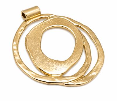 Colgante Bañado Oro Mate Nudos Redondos (Unidad)