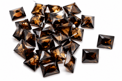 8x6mm Circón Topacio Fumé Rectangular (Un)