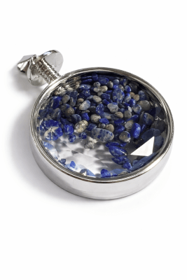 Colgante Caja Vidrio Redondo Lapislázuli (Unidad)1