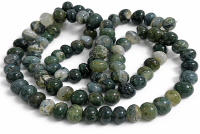 Agata Moss Natural Potato 12-14mm (Tira)