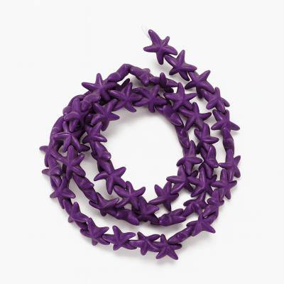 Estrella de Mar Cerámica Morado 15mm (Tira)