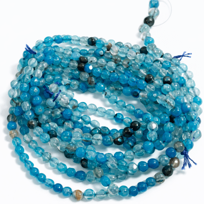 Agata Natural Mediterránea 4mm Facetada Redonda (Tira)