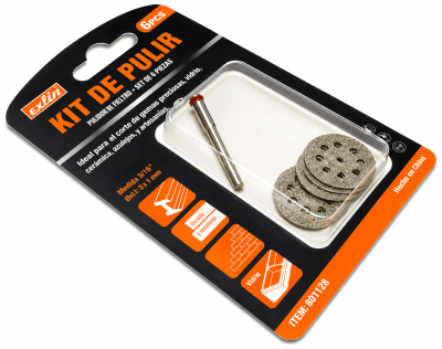 Set 5 Discos Corte + Mandrel (Set)