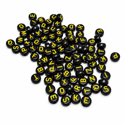 Letras Redondas Negro Doradas 7mm (20 Gramos)3
