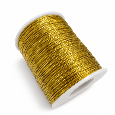 Hilo Serpiente Metalizado Dorado 2mm (Rollo 50 mt)