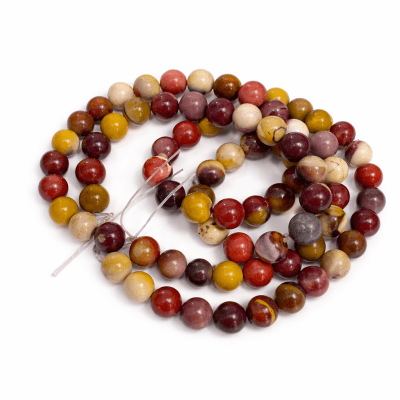 Jaspe Mokaita Natural Redondo 10mm (Tira)1