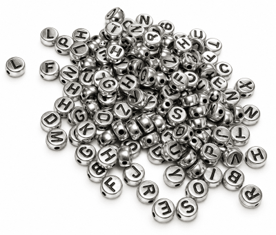 Letras Redondas Plateadas Negro 7mm (20 gramos)3