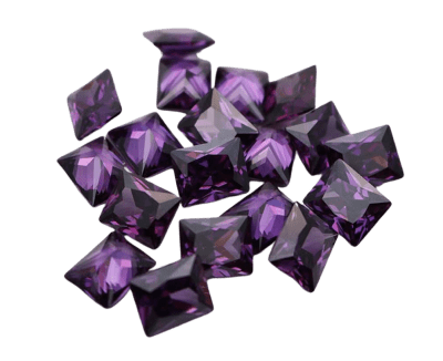 10x8mm Circón Amatista Rectangular (Un)1