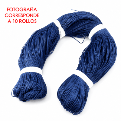Hilo Similar Cuero Chivo-Encerado Prussian Blue 1mm (Rollo 60mt)