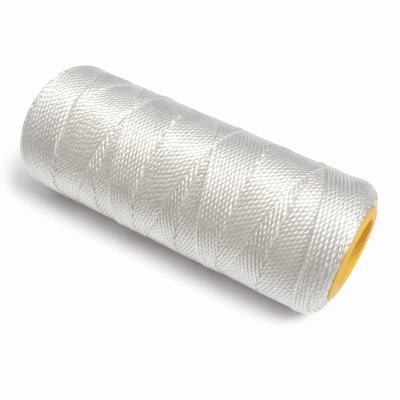 Hilo 100% Poliéster Encerado Blanco (Rollo 50 gramos)