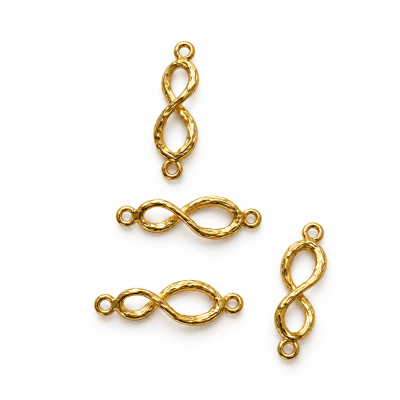 Conector Bañado Oro 18k Infinito 21mm (Unidad)