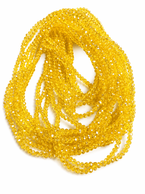 Cristal Yellow Rondelle 4x3mm Extra Largo (Tira)
