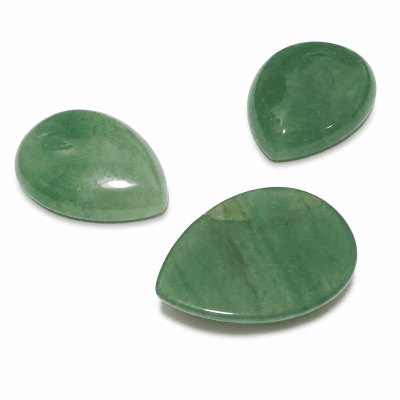 12x11mm Aventurina Verde Natural Coubuchón Gota (Un)