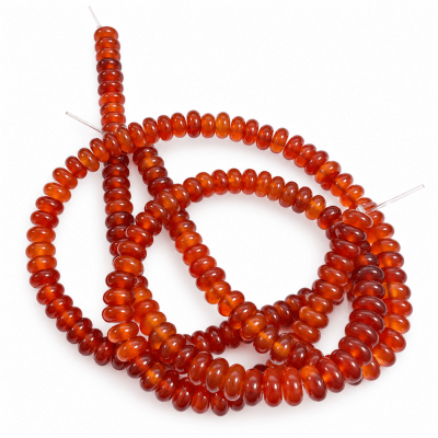 Agata Natural Roja Rondelle 8x4mm (Tira)