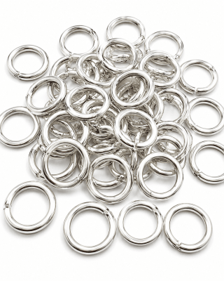 Argolla Metal Plateada Redonda 8mm (20 gramos)