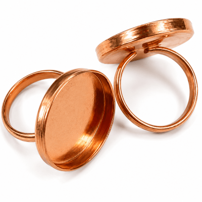 Base Anillo Cobre Extensible Base Redonda 20mm (Unidad)